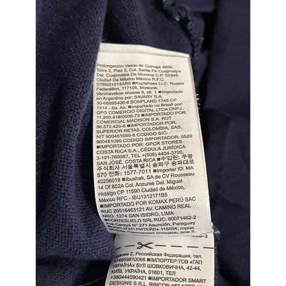 Old Navy Kids Dress Girl's Size Medium Navy Knit Taffeta Plaid Holiday Lining - Picture 8 of 13